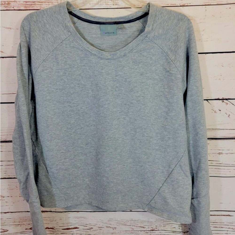 Athleta Idyllwild Long Sleeve w/thumbholes ~ grey